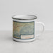 Right View Custom Santa Clarita California Map Enamel Mug in Woodblock
