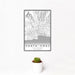 12x18 Santa Cruz California Map Print Portrait Orientation in Classic Style With Small Cactus Plant in White Planter