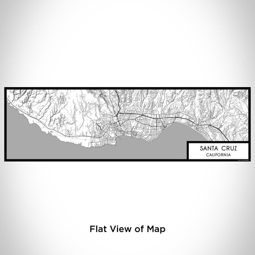 Flat View of Map Custom Santa Cruz California Map Enamel Mug in Classic