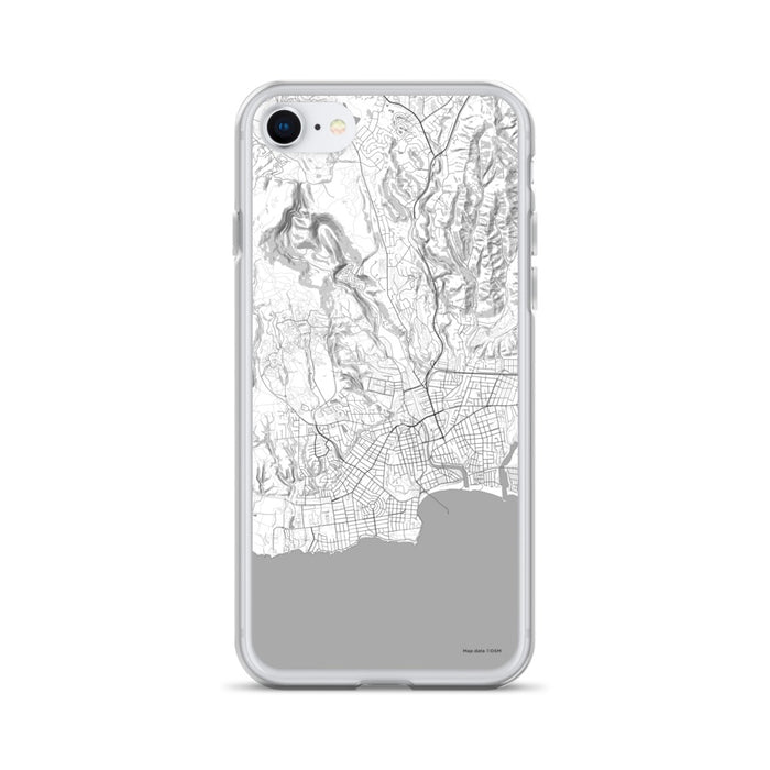 Custom Santa Cruz California Map iPhone SE Phone Case in Classic