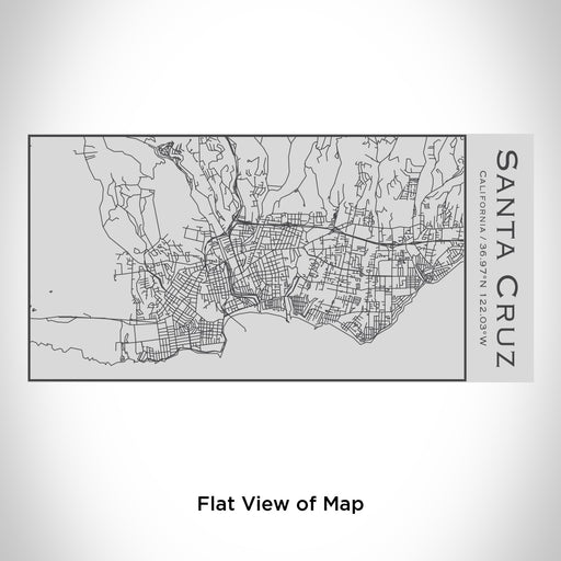 Rendered View of Santa Cruz California Map Engraving on 17oz Stainless Steel Insulated Cola Bottle