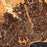 Santa Cruz California Map Print in Ember Style Zoomed In Close Up Showing Details