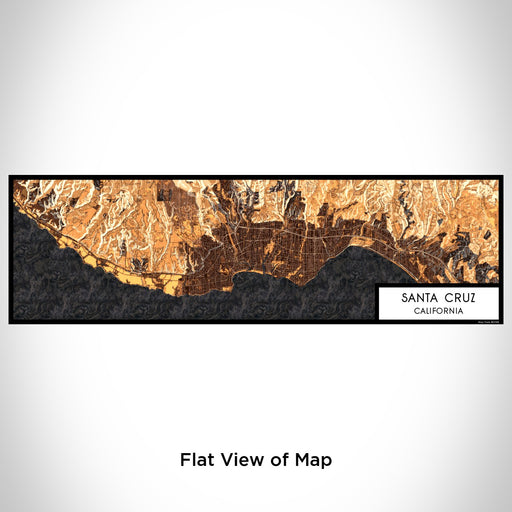 Flat View of Map Custom Santa Cruz California Map Enamel Mug in Ember