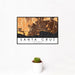 12x18 Santa Cruz California Map Print Landscape Orientation in Ember Style With Small Cactus Plant in White Planter