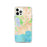 Custom Santa Cruz California Map iPhone 12 Pro Phone Case in Watercolor