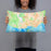 Person holding 20x12 Custom Santa Cruz California Map Throw Pillow in Watercolor