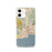Custom Santa Cruz California Map iPhone 12 Phone Case in Woodblock