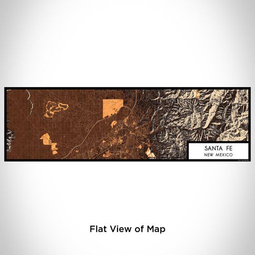 Flat View of Map Custom Santa Fe New Mexico Map Enamel Mug in Ember