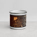 Front View Custom Santa Fe New Mexico Map Enamel Mug in Ember