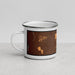 Left View Custom Santa Fe New Mexico Map Enamel Mug in Ember