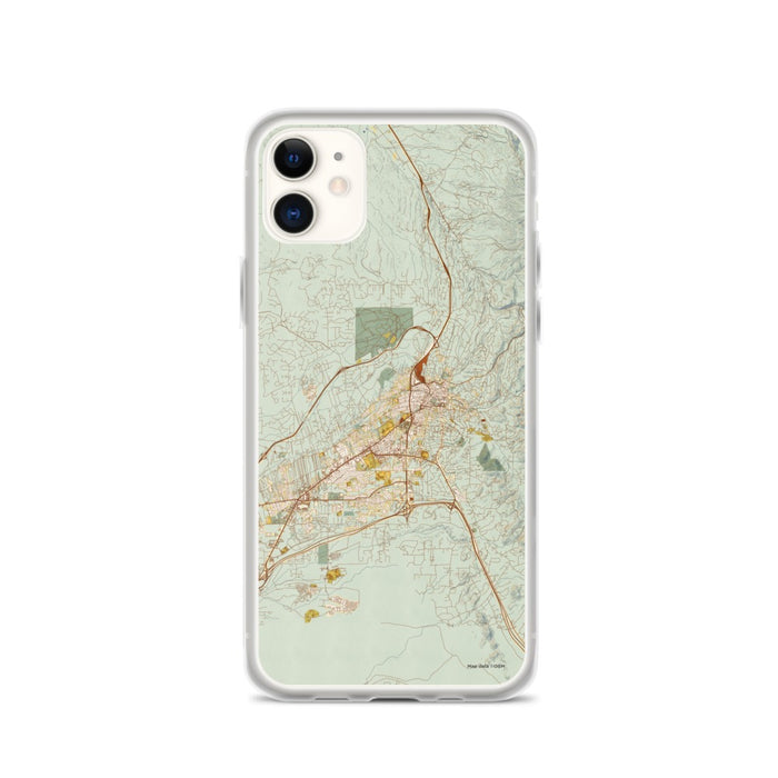 Custom Santa Fe New Mexico Map Phone Case in Woodblock