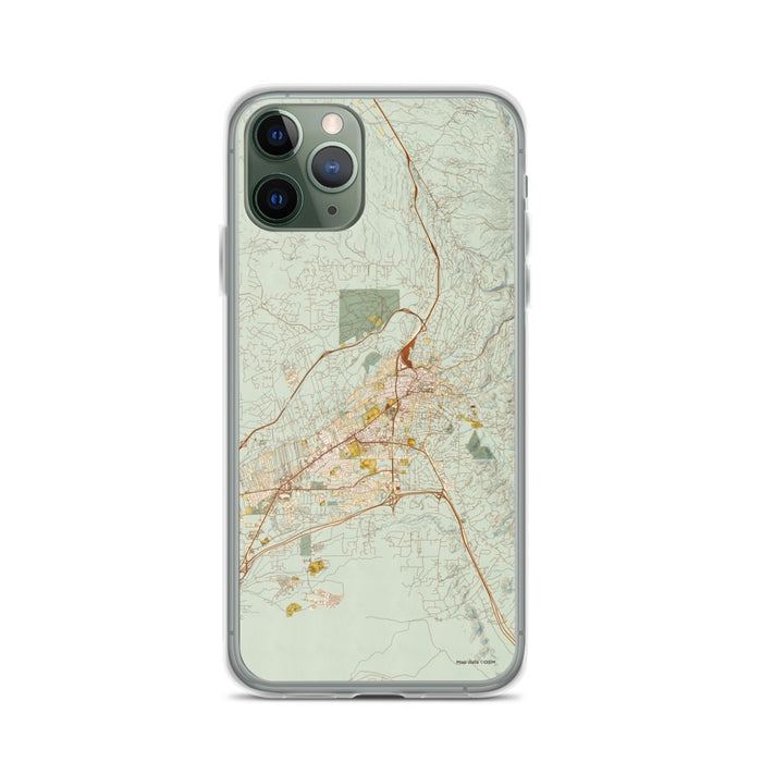 Custom Santa Fe New Mexico Map Phone Case in Woodblock