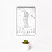 12x18 Santa Maria California Map Print Portrait Orientation in Classic Style With Small Cactus Plant in White Planter