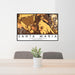 24x36 Santa Maria California Map Print Lanscape Orientation in Ember Style Behind 2 Chairs Table and Potted Plant