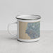 Left View Custom Santa Maria California Map Enamel Mug in Afternoon