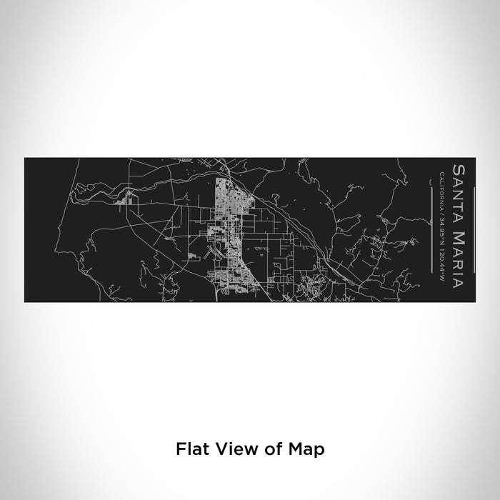Rendered View of Santa Maria California Map Engraving on 10oz Stainless Steel Insulated Cup with Sliding Lid in Black