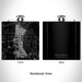 Rendered View of Santa Maria California Map Engraving on 6oz Stainless Steel Flask in Black