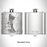 Rendered View of Santa Maria California Map Engraving on 6oz Stainless Steel Flask