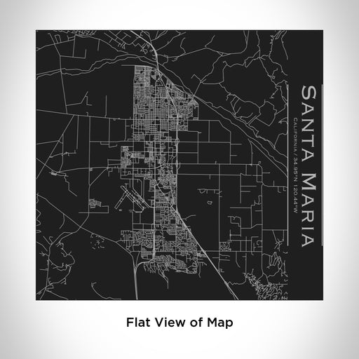 Rendered View of Santa Maria California Map Engraving on 17oz Stainless Steel Insulated Tumbler in Black