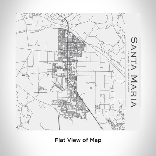 Rendered View of Santa Maria California Map Engraving on 17oz Stainless Steel Insulated Tumbler in White