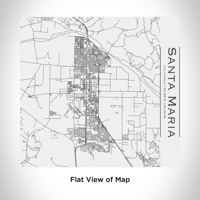 Rendered View of Santa Maria California Map Engraving on 17oz Stainless Steel Insulated Tumbler in White