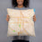 Person holding 18x18 Custom Santa Maria California Map Throw Pillow in Watercolor