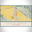 Santa Maria California Map Print Landscape Orientation in Woodblock Style With Shaded Background