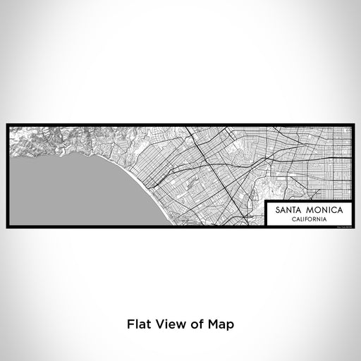 Flat View of Map Custom Santa Monica California Map Enamel Mug in Classic