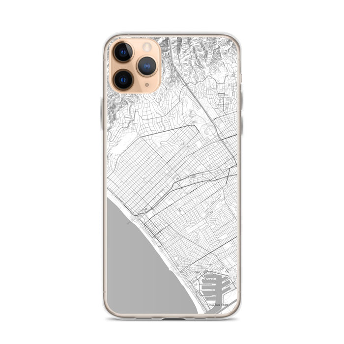 Custom Santa Monica California Map Phone Case in Classic