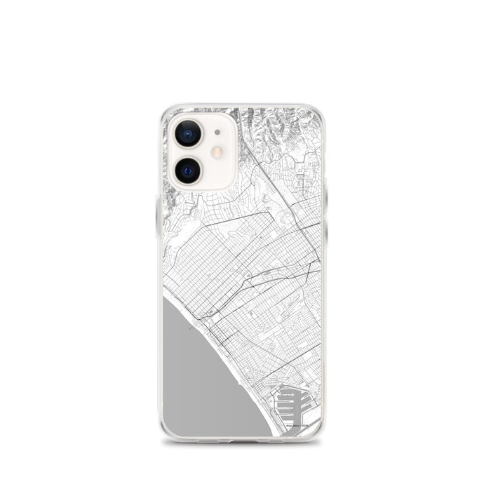 Custom Santa Monica California Map iPhone 12 mini Phone Case in Classic