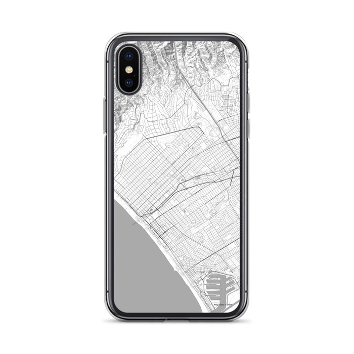 Custom Santa Monica California Map Phone Case in Classic