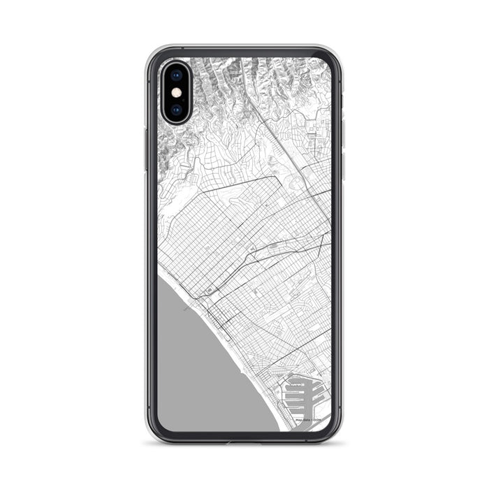 Custom Santa Monica California Map Phone Case in Classic