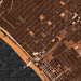 Santa Monica California Map Print in Ember Style Zoomed In Close Up Showing Details