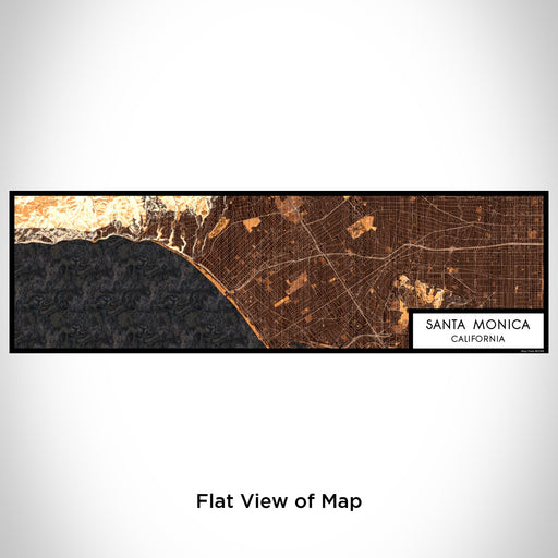 Flat View of Map Custom Santa Monica California Map Enamel Mug in Ember