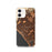 Custom Santa Monica California Map iPhone 12 Phone Case in Ember