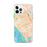 Custom Santa Monica California Map iPhone 12 Pro Max Phone Case in Watercolor