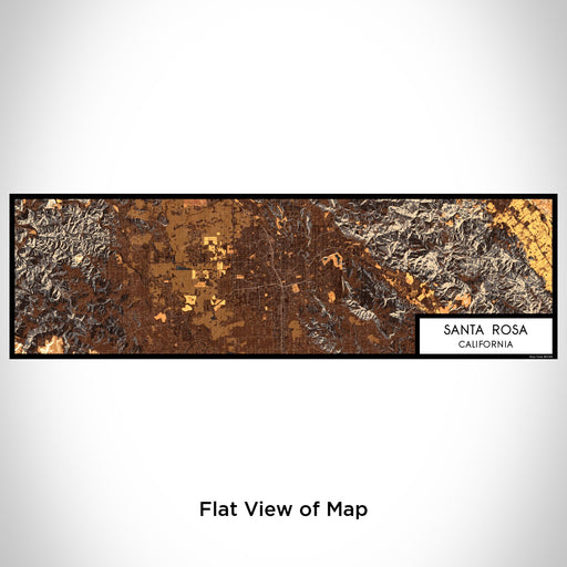Flat View of Map Custom Santa Rosa California Map Enamel Mug in Ember