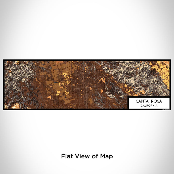 Flat View of Map Custom Santa Rosa California Map Enamel Mug in Ember