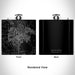 Rendered View of Santa Rosa California Map Engraving on 6oz Stainless Steel Flask in Black