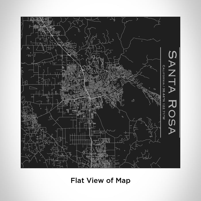 Rendered View of Santa Rosa California Map Engraving on 17oz Stainless Steel Insulated Tumbler in Black