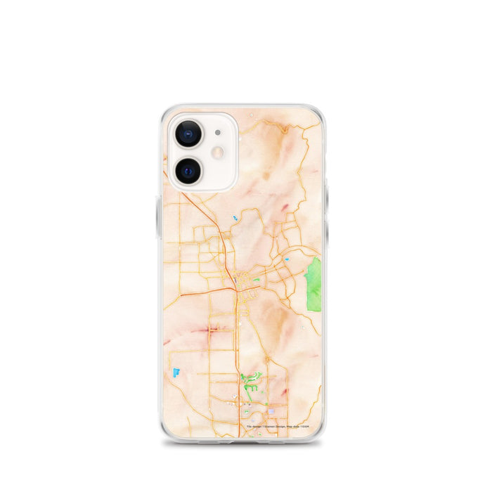 Custom Santa Rosa California Map iPhone 12 mini Phone Case in Watercolor