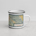 Right View Custom Santa Rosa California Map Enamel Mug in Woodblock