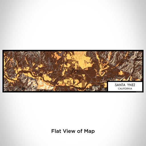 Flat View of Map Custom Santa Ynez California Map Enamel Mug in Ember