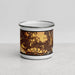 Front View Custom Santa Ynez California Map Enamel Mug in Ember