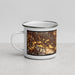 Left View Custom Santa Ynez California Map Enamel Mug in Ember