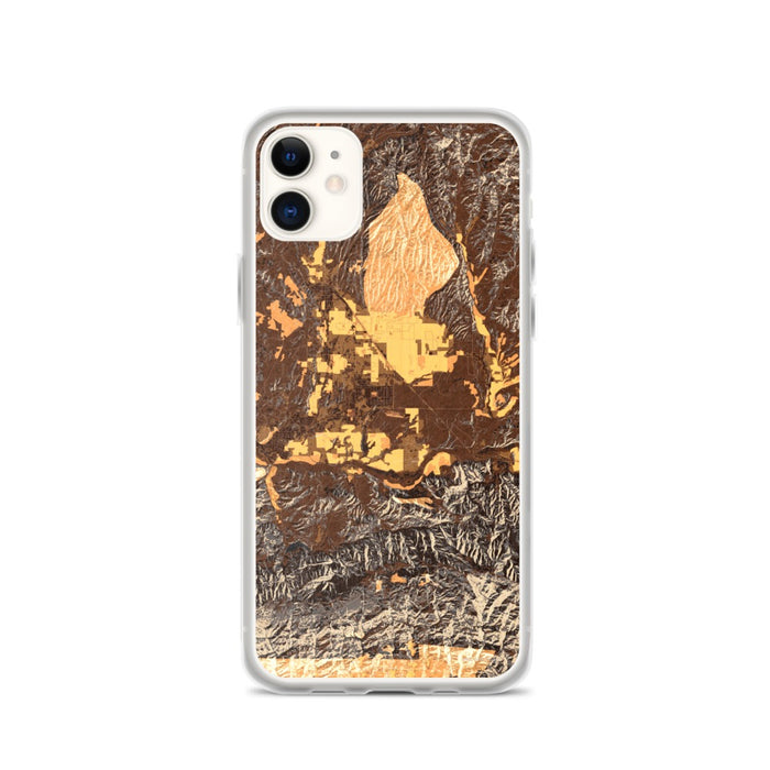 Custom Santa Ynez California Map Phone Case in Ember