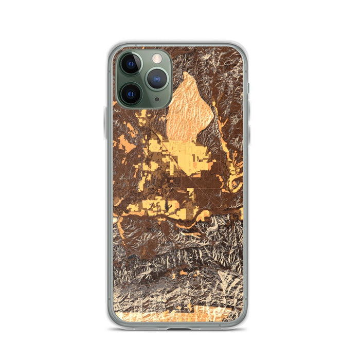 Custom Santa Ynez California Map Phone Case in Ember