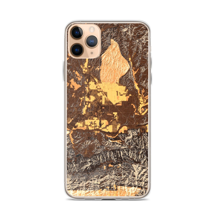 Custom Santa Ynez California Map Phone Case in Ember