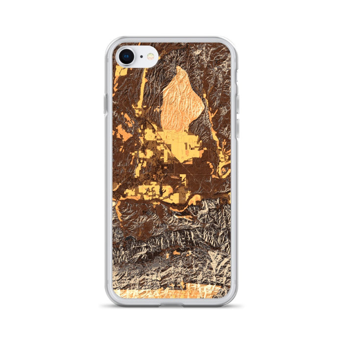 Custom Santa Ynez California Map Phone Case in Ember