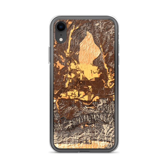 Custom Santa Ynez California Map Phone Case in Ember